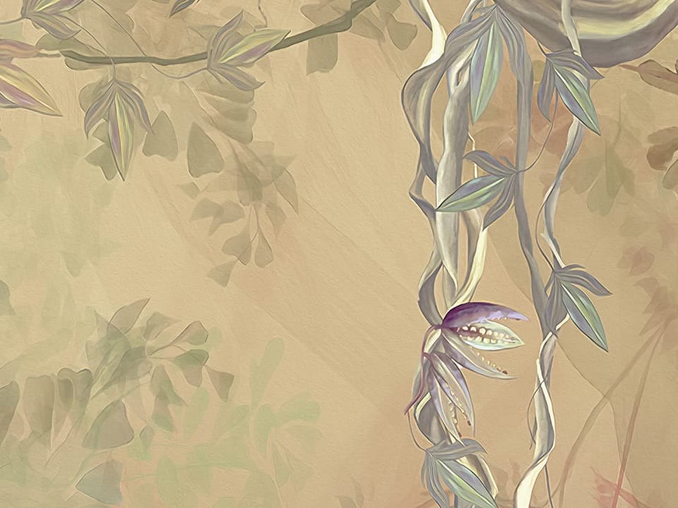 Fototapeta Tropikalna dżungla z drzewem fragment #2