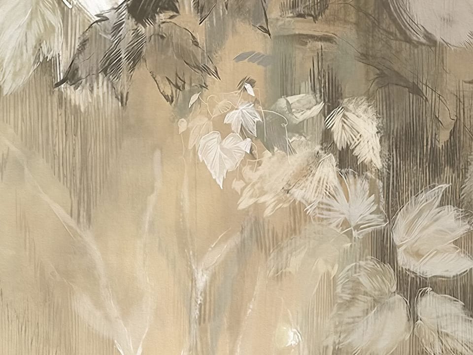 Fototapeta Pnącza z liśćmi na tle fragment #2