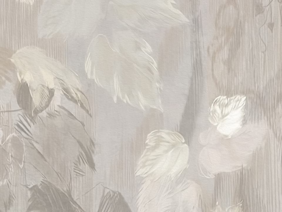 Fototapeta Delikatne liście na jasnym tle fragment #1