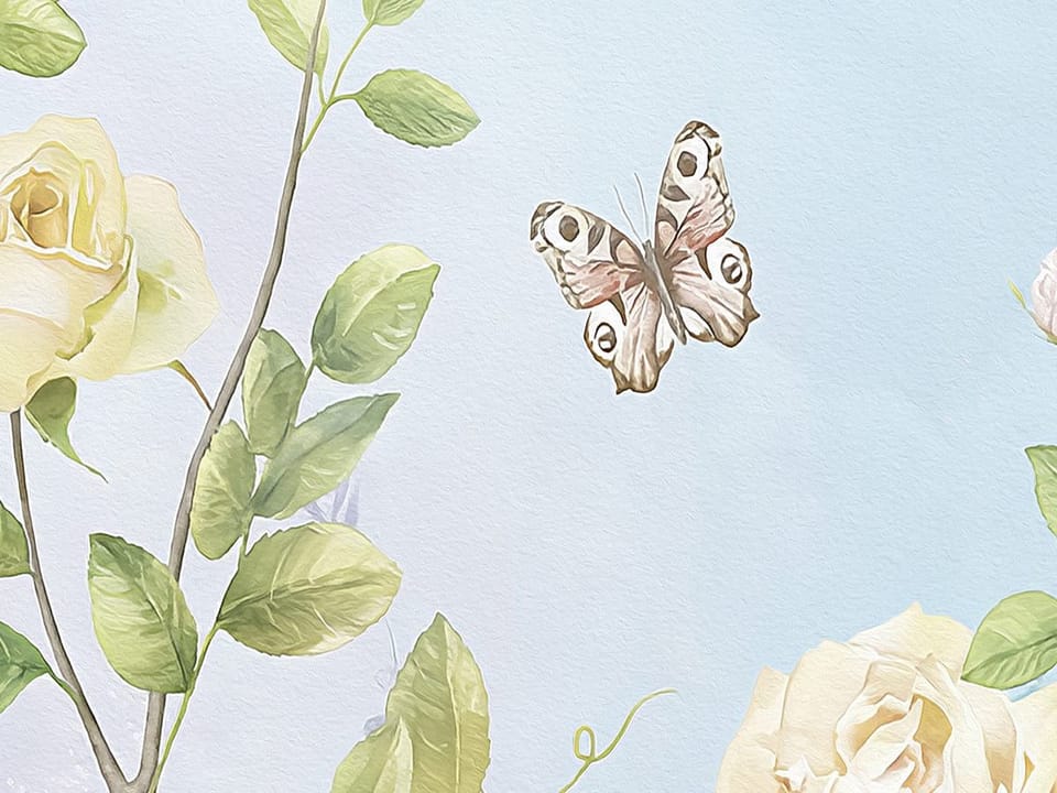 Fototapeta Kolorowe róże na łodygach fragment #1