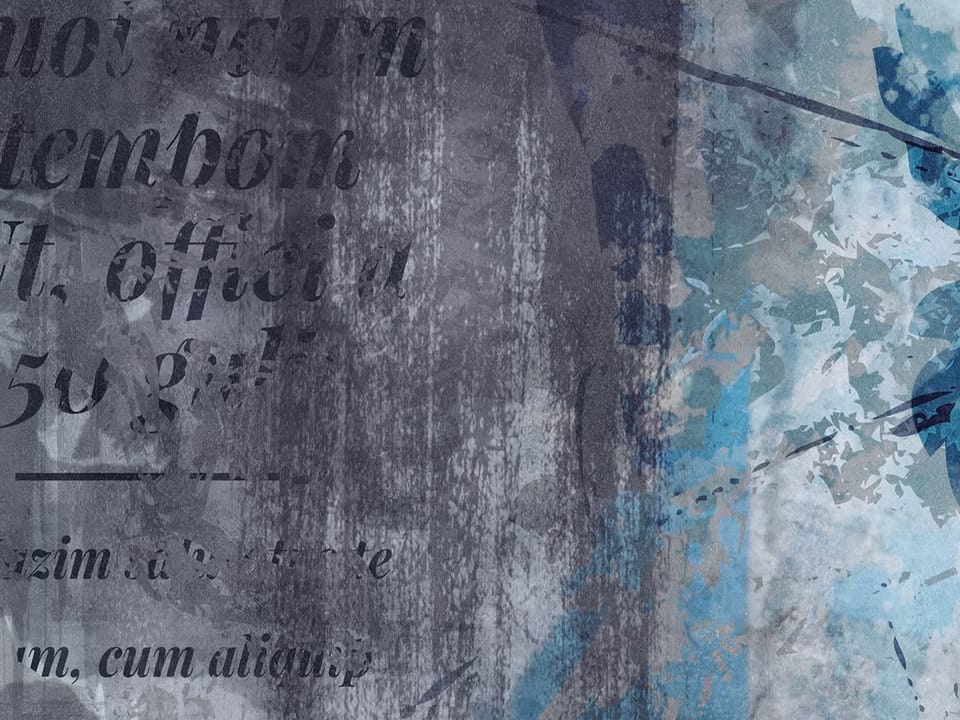 Fototapeta Kwiatowy wzór z literami fragment #3