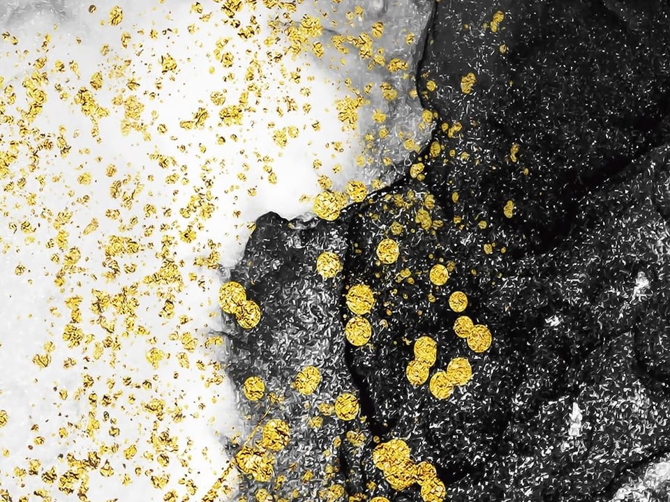 Fototapeta Abstrakcyjne wzory z czarnym i złotym fragment #1