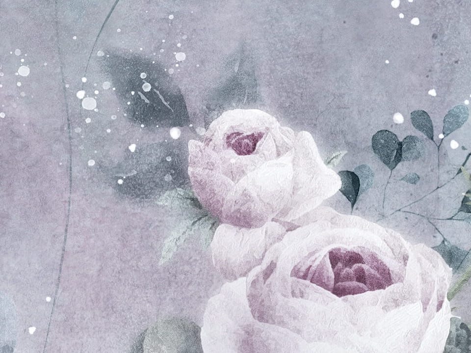 Fototapeta Różowe róże na tle liści fragment #1