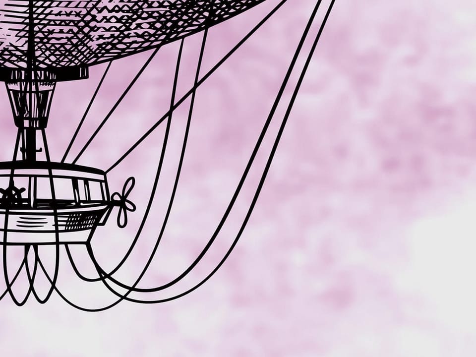 Fototapeta Zabytki i Balony w Ilustracji fragment #2