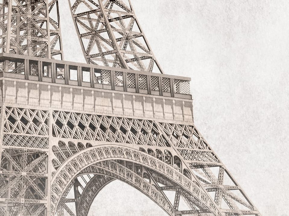 Fototapeta Surrealistyczny Paryż z Wieżą Eiffla fragment #1
