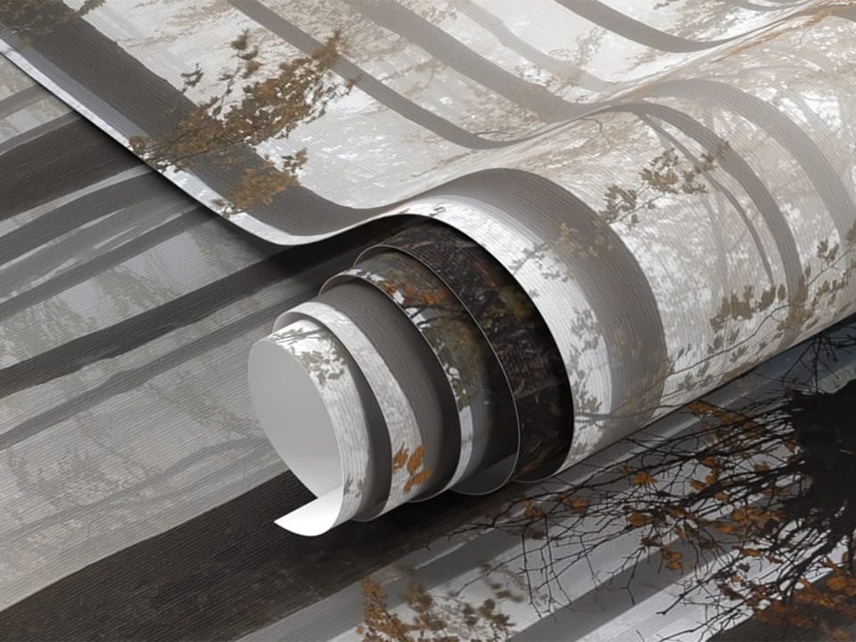 Fototapeta Tajemniczy Las z Mgłą fragment #1