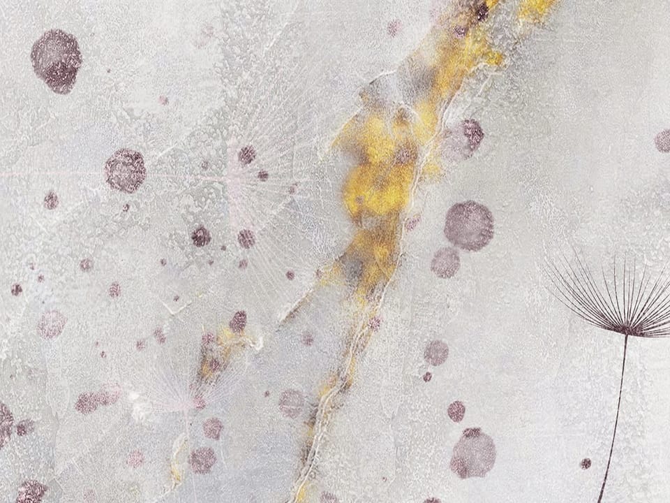 Fototapeta Dmuchawiec na tle marmuru fragment #2