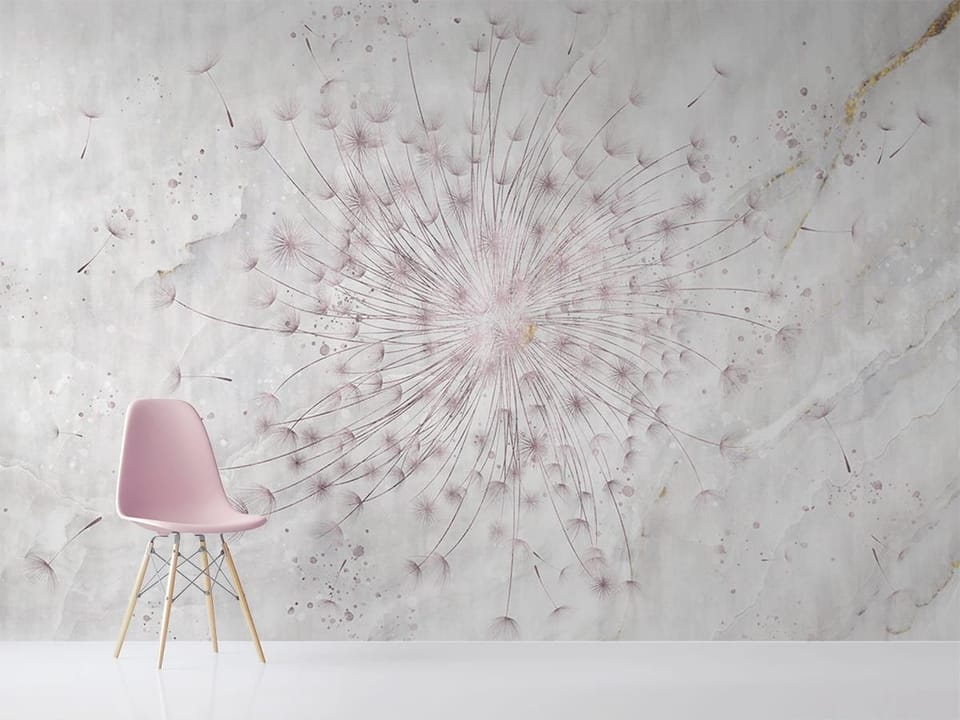 Fototapeta Dmuchawiec na tle marmuru we wnętrzu przedpokoju