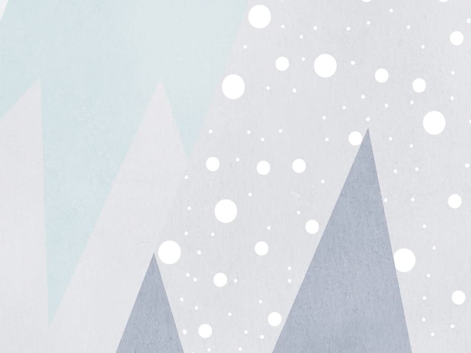 Fototapeta Góry z Balonami i Śniegiem fragment #1