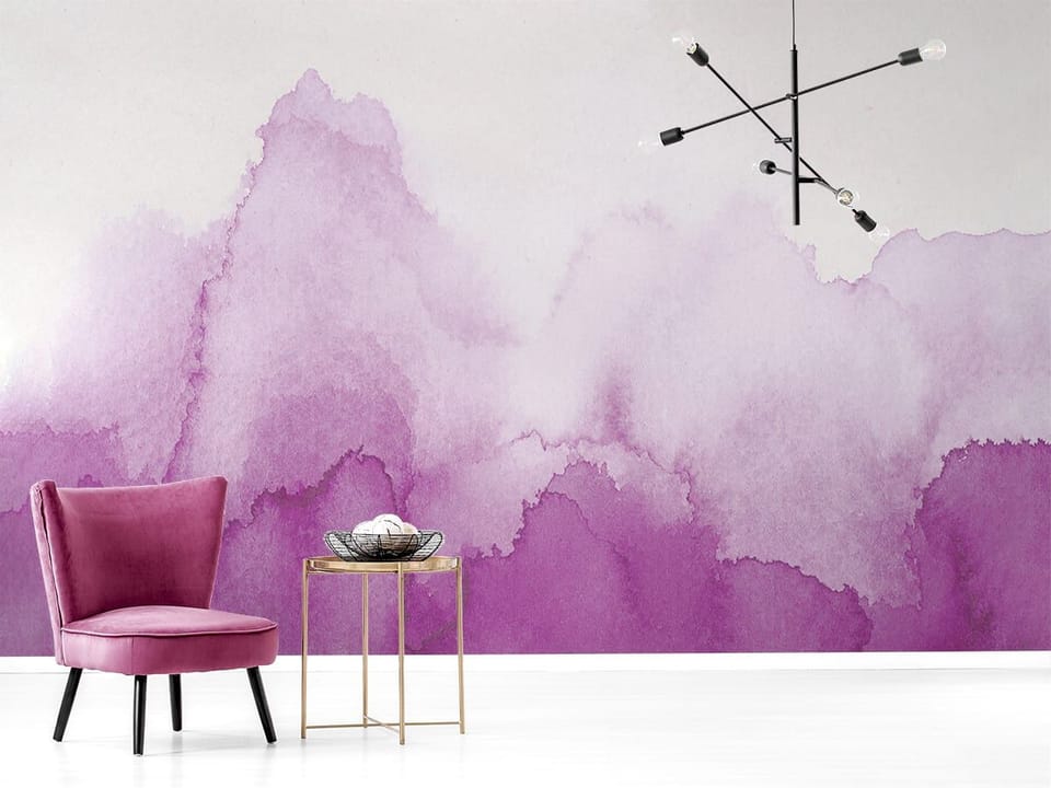 Fototapeta Abstrakcyjne Fioletowe Rozmycia we wnętrzu przedpokoju