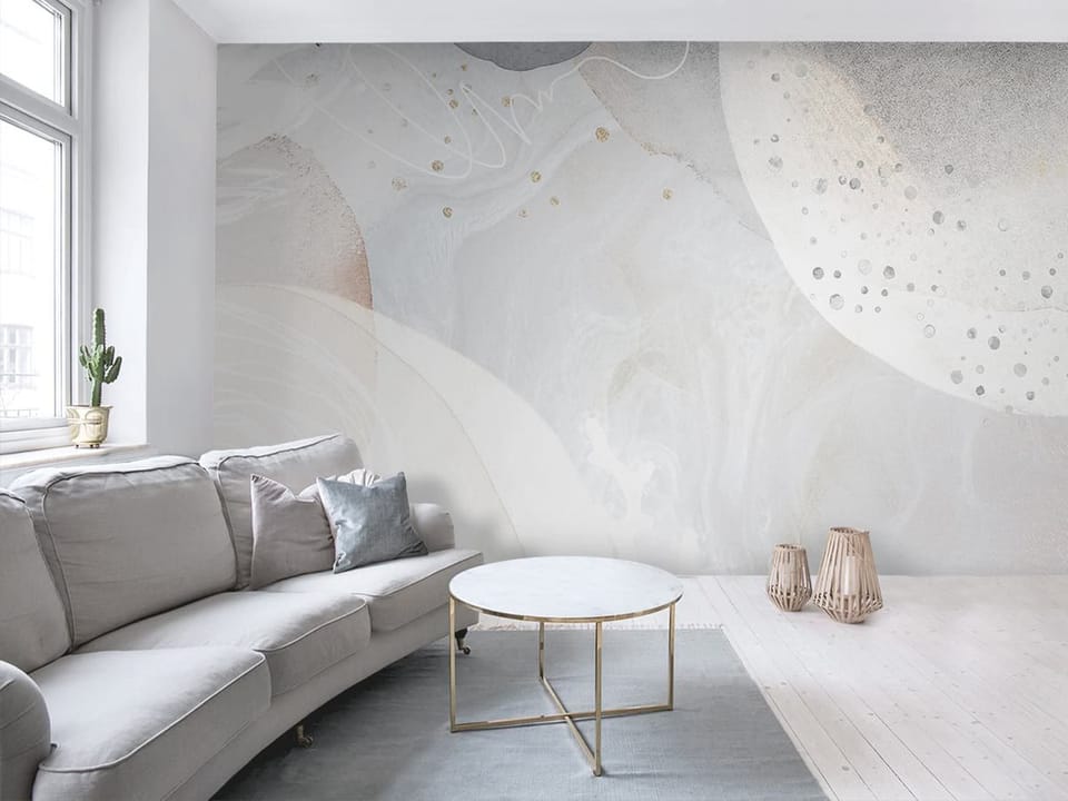 Fototapeta Abstrakcyjne kształty i wzory we wnętrzu salonu