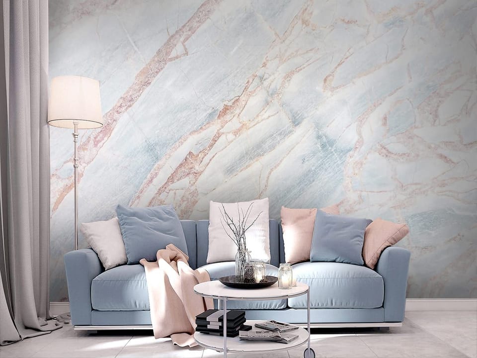Fototapeta Marmur z Różowymi Żyłkami we wnętrzu salonu