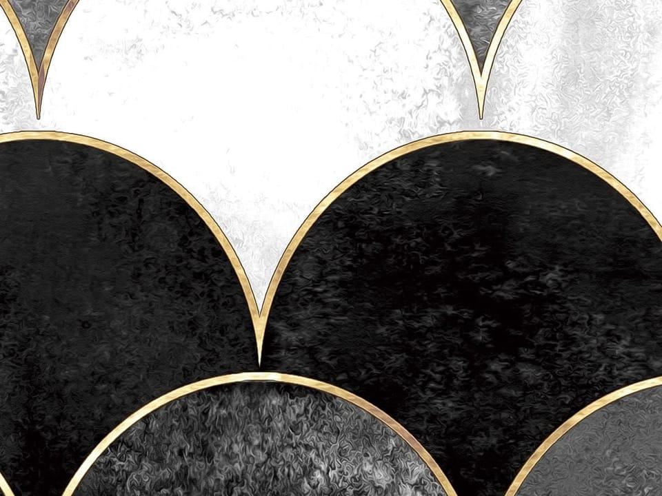 Fototapeta Elegancki wzór łuskowy w szarościach fragment #1