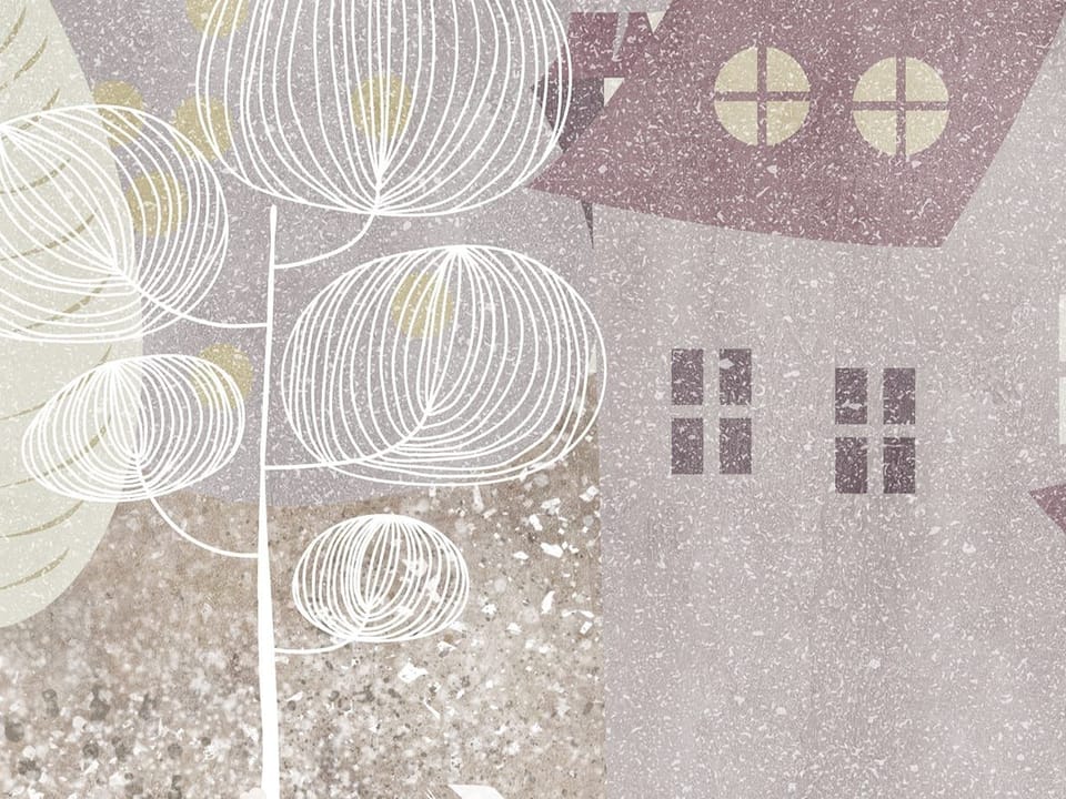 Fototapeta Urokliwa wioska z kolorowymi dachami fragment #2