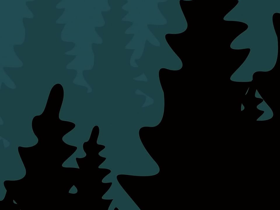 Fototapeta Warstwowe pasma górskie i las fragment #2