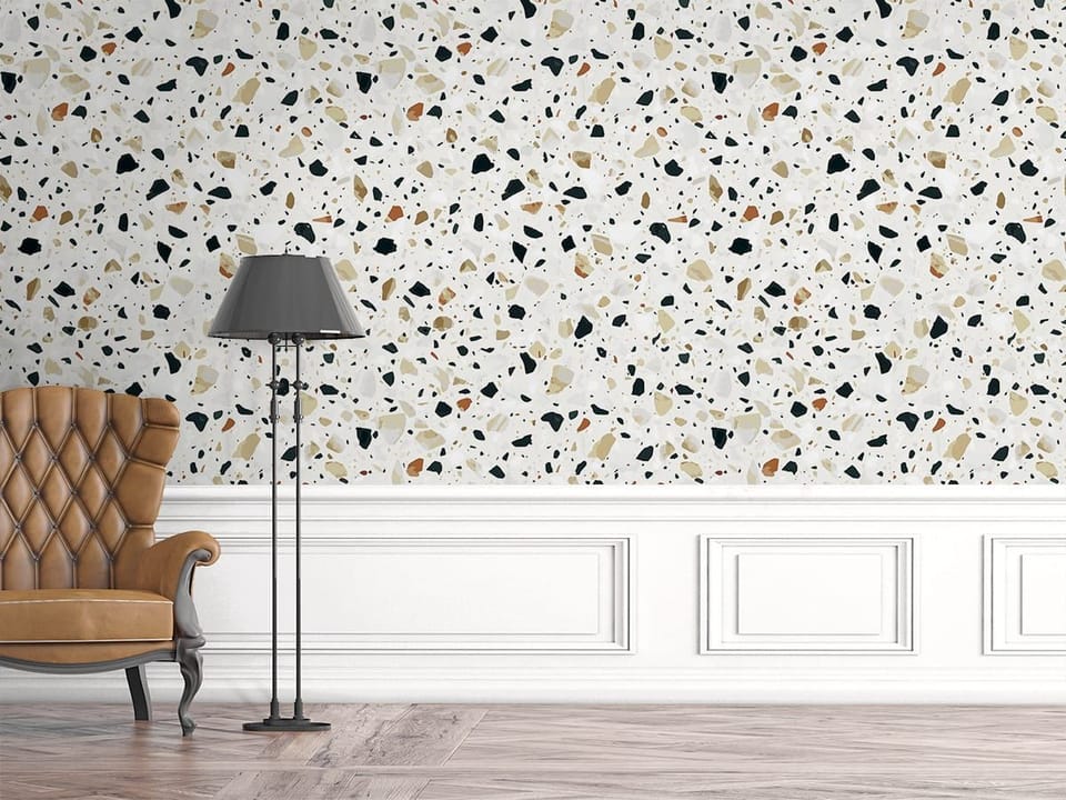 Fototapeta Kolorowe Lastryko na Białym Tle we wnętrzu przedpokoju