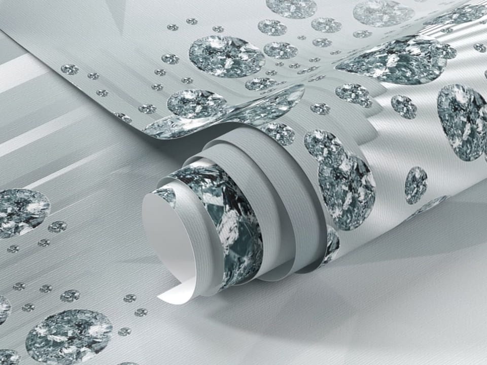 Fototapeta Diamentowe kule w tunelu 3D fragment #1