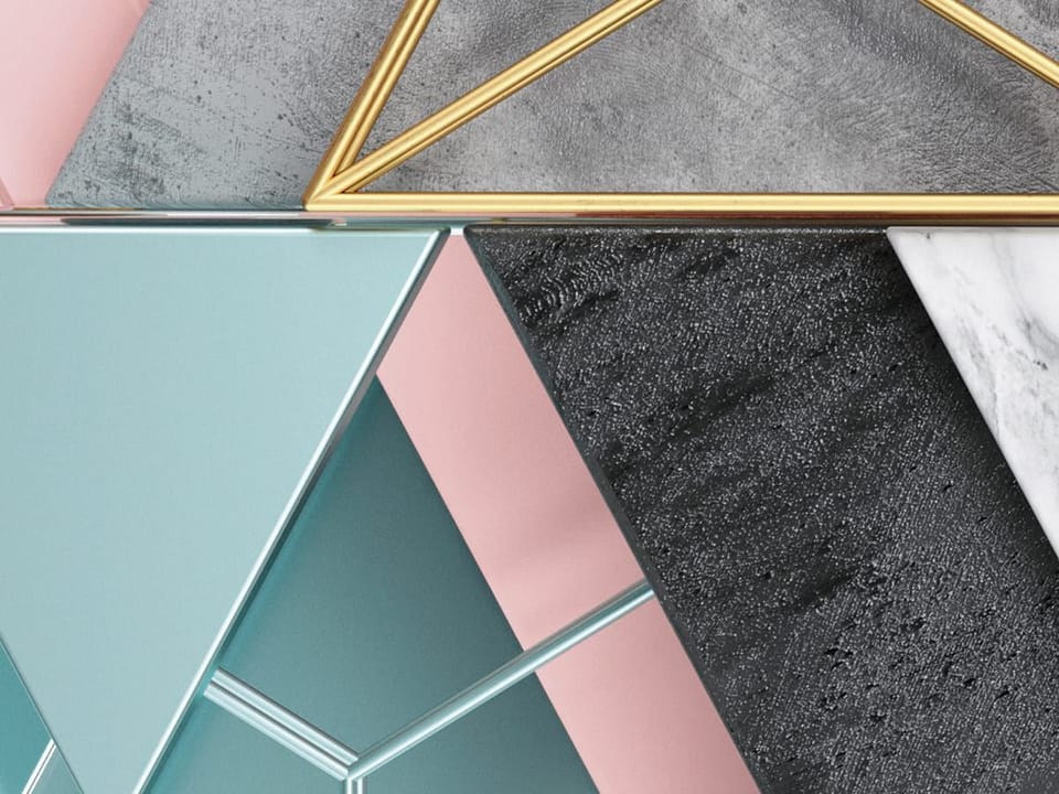 Fototapeta Geometryczne Góry z Marmurem fragment #1