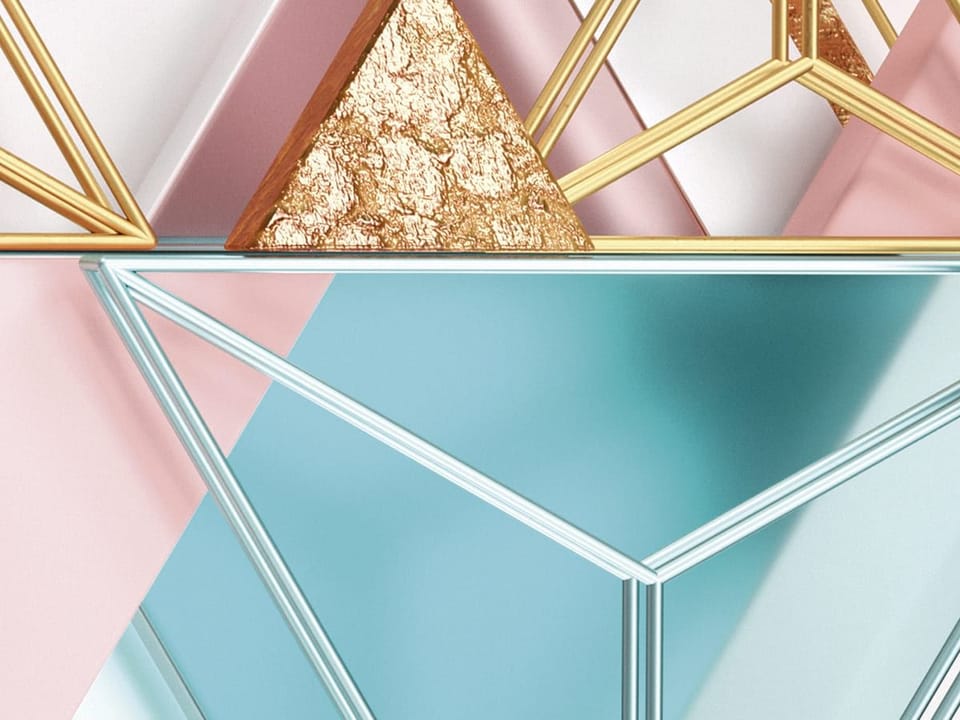 Fototapeta Geometryczne Góry z Marmurem fragment #2