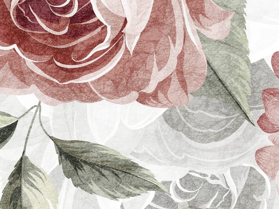 Fototapeta Kwiaty w odcieniach różu i bieli fragment #1