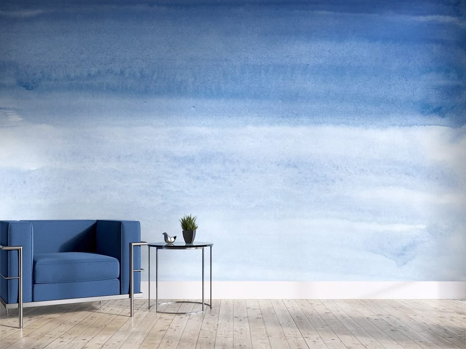 Fototapeta Abstrakcyjne Niebieskie Gradienty we wnętrzu przedpokoju