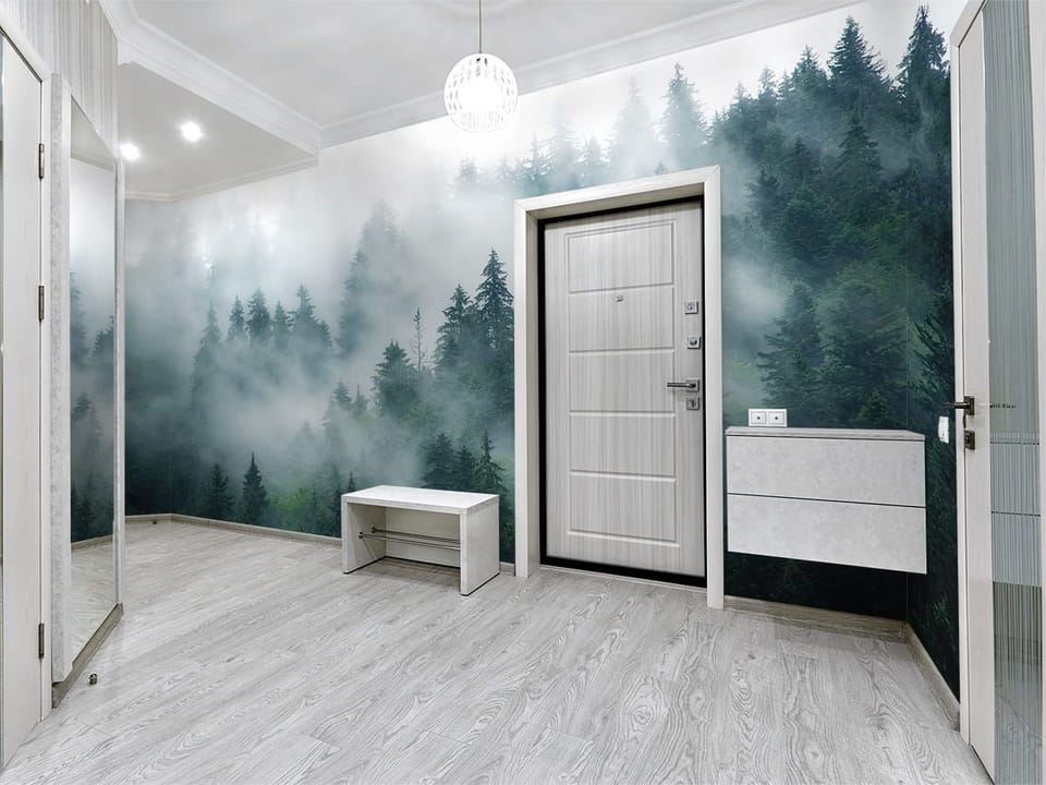 Fototapeta Mglisty las iglasty we wnętrzu przedpokoju
