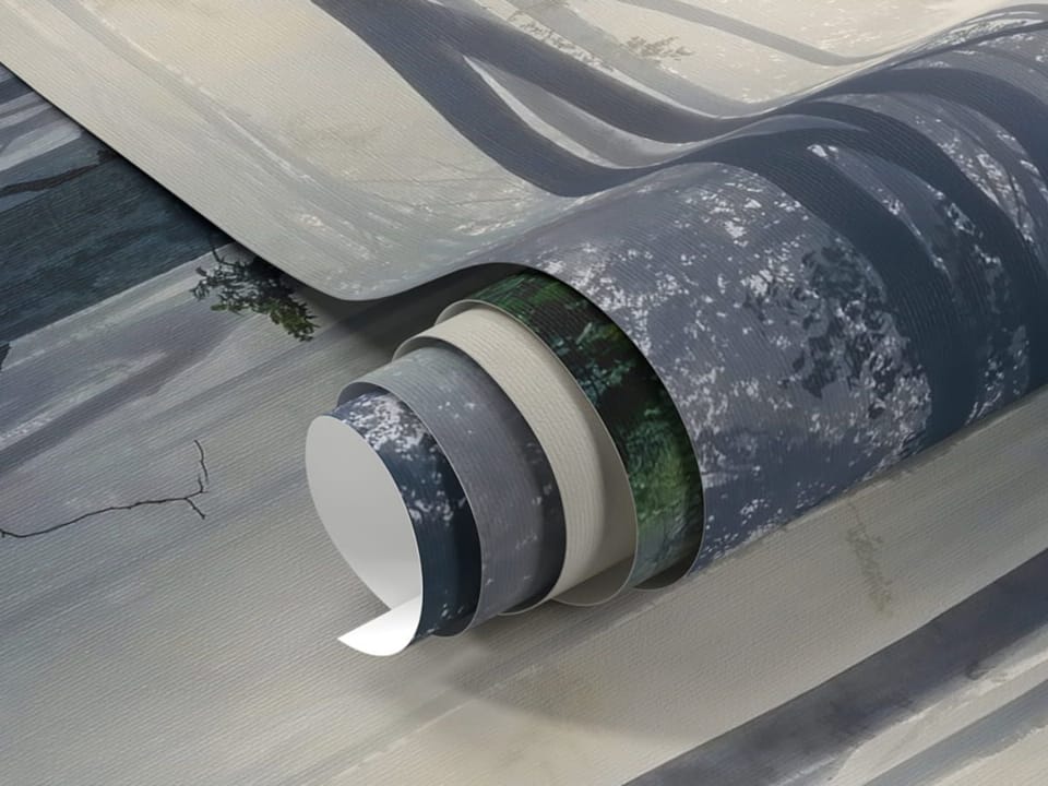 Fototapeta Tajemniczy Las z Mgłą fragment #1