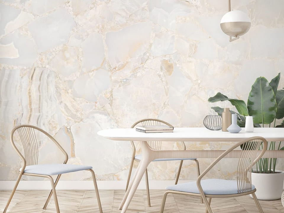 Fototapeta Jasne Kamienie Mozaika we wnętrzu kuchni