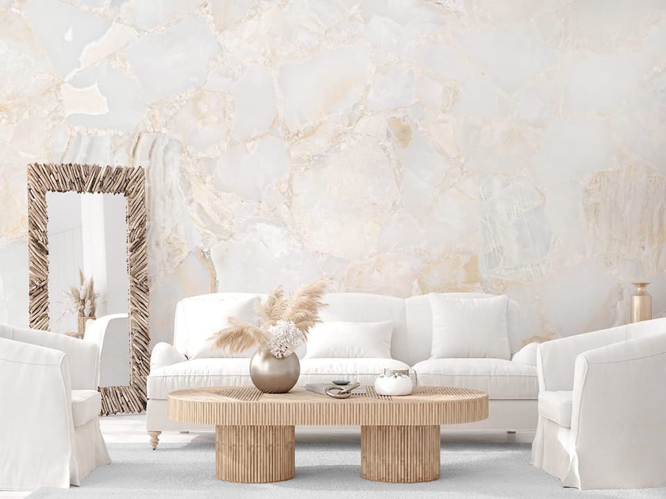 Fototapeta Jasne Kamienie Mozaika we wnętrzu salonu