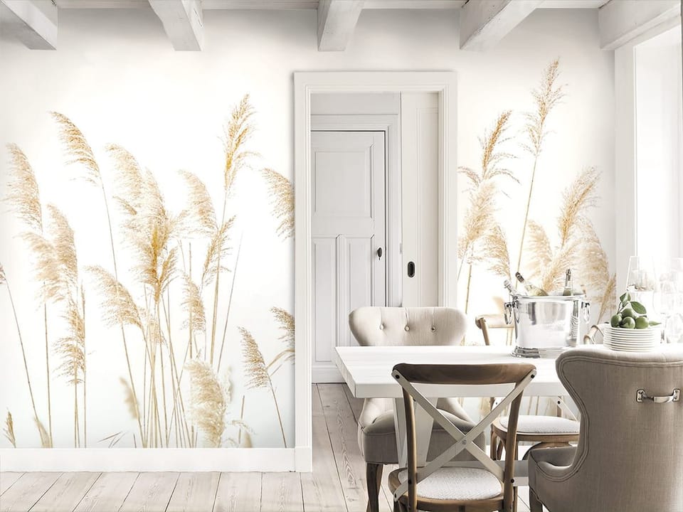 Fototapeta Kwiaty polne w lekkim wietrze we wnętrzu kuchni