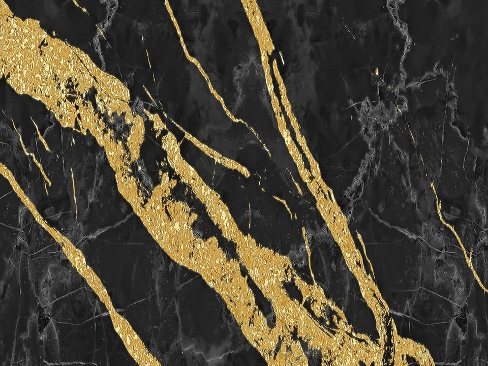 Fototapeta Czarny marmur z żółtymi żyłkami fragment #1