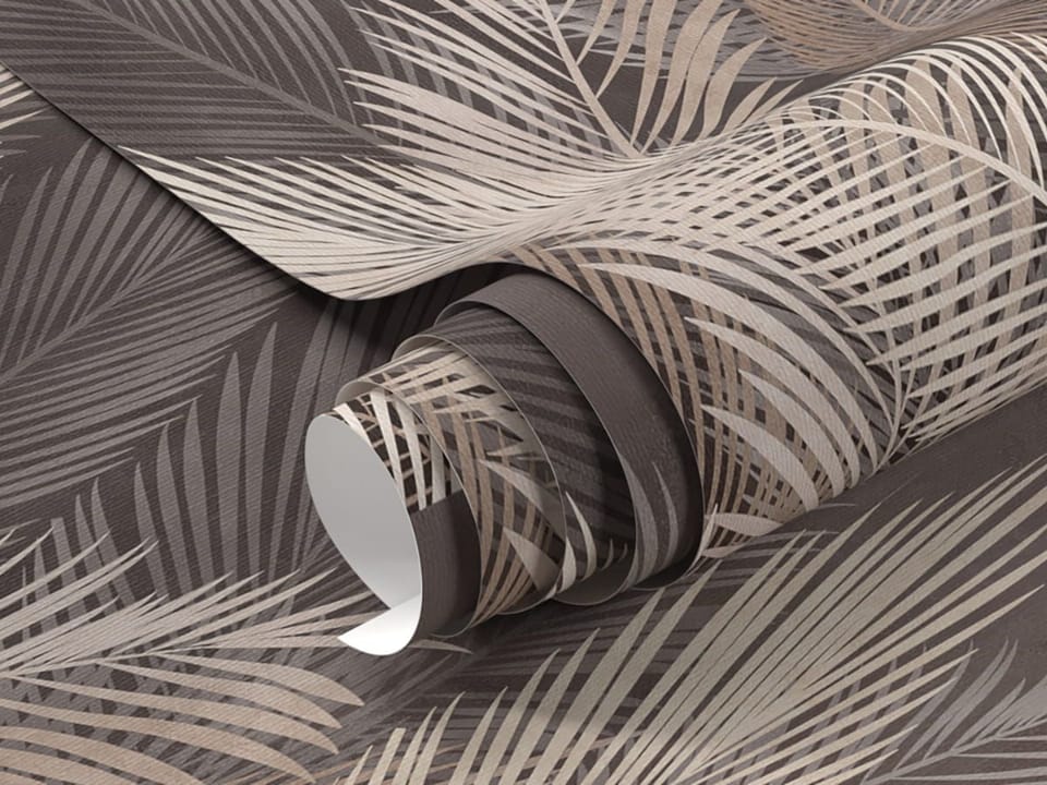 Fototapeta Liście palmowe na ciemnym tle fragment #1