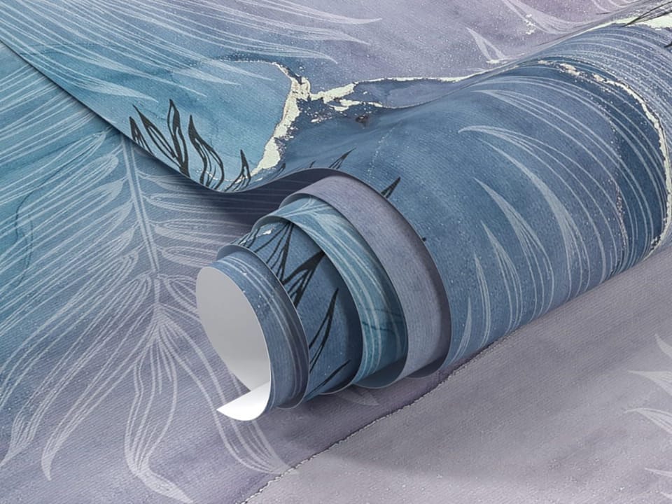 Fototapeta Liście palmowe na abstrakcyjnym tle fragment #1