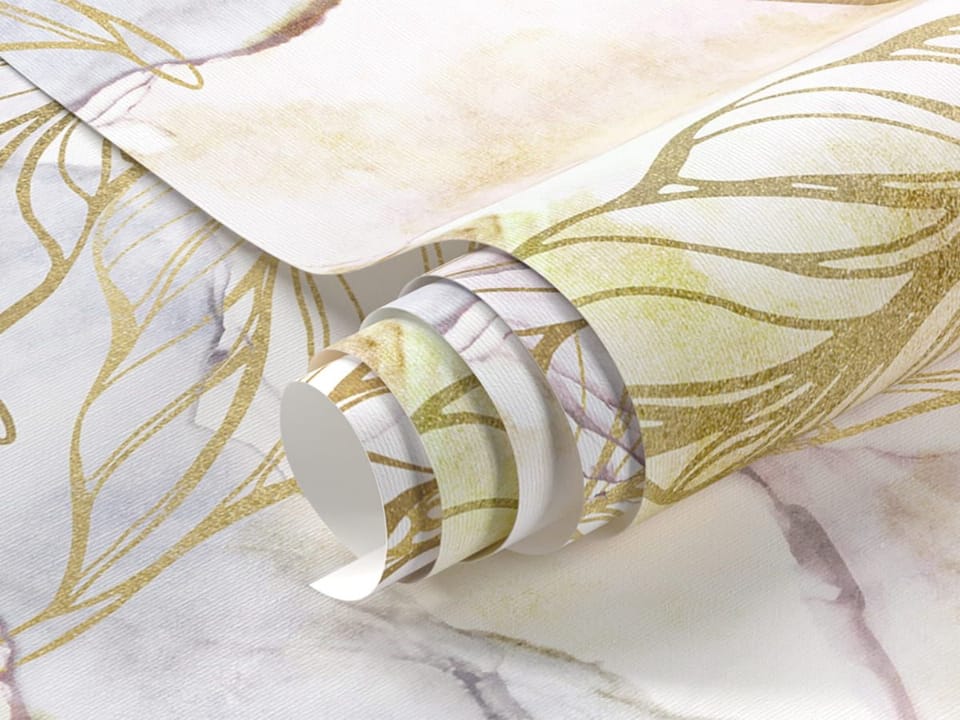 Fototapeta Abstrakcyjne Złote Liście na Tle fragment #1