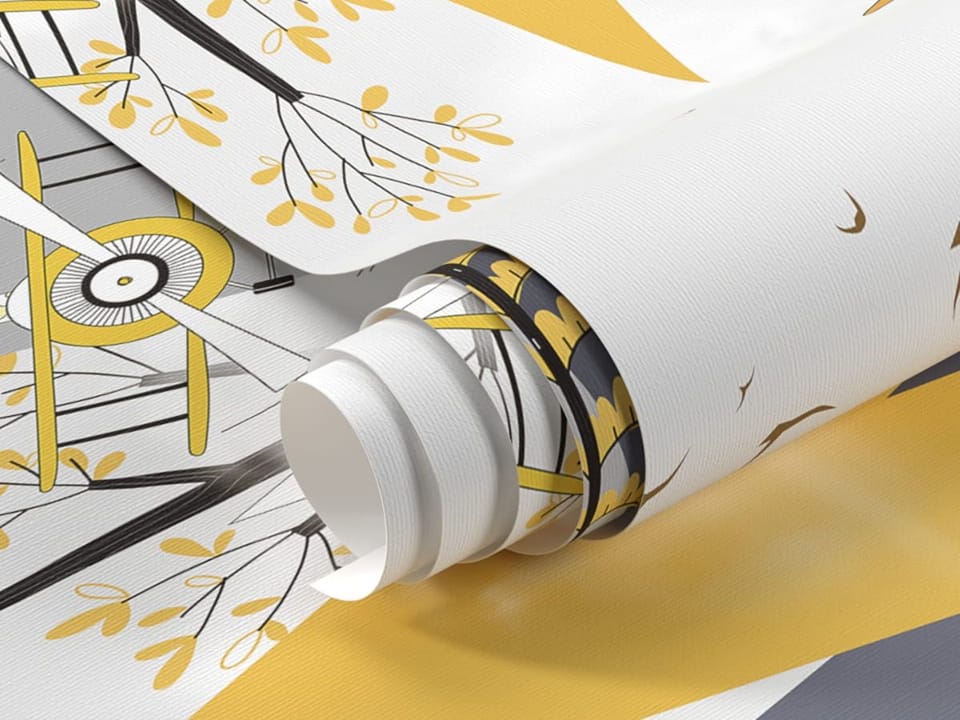 Fototapeta Samoloty nad górami dla dzieci fragment #1