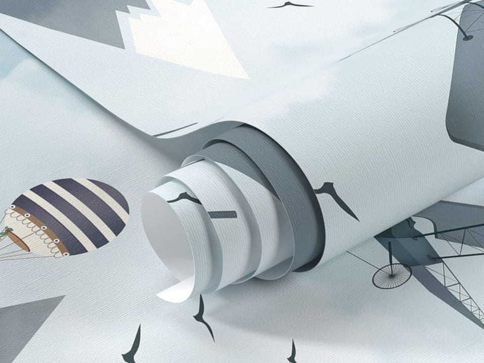 Fototapeta Balony i Samoloty nad Górami fragment #1