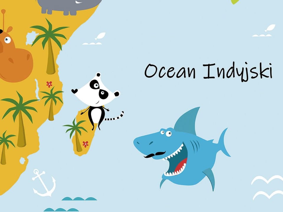 Fototapeta Mapa świata dla dzieci fragment #2