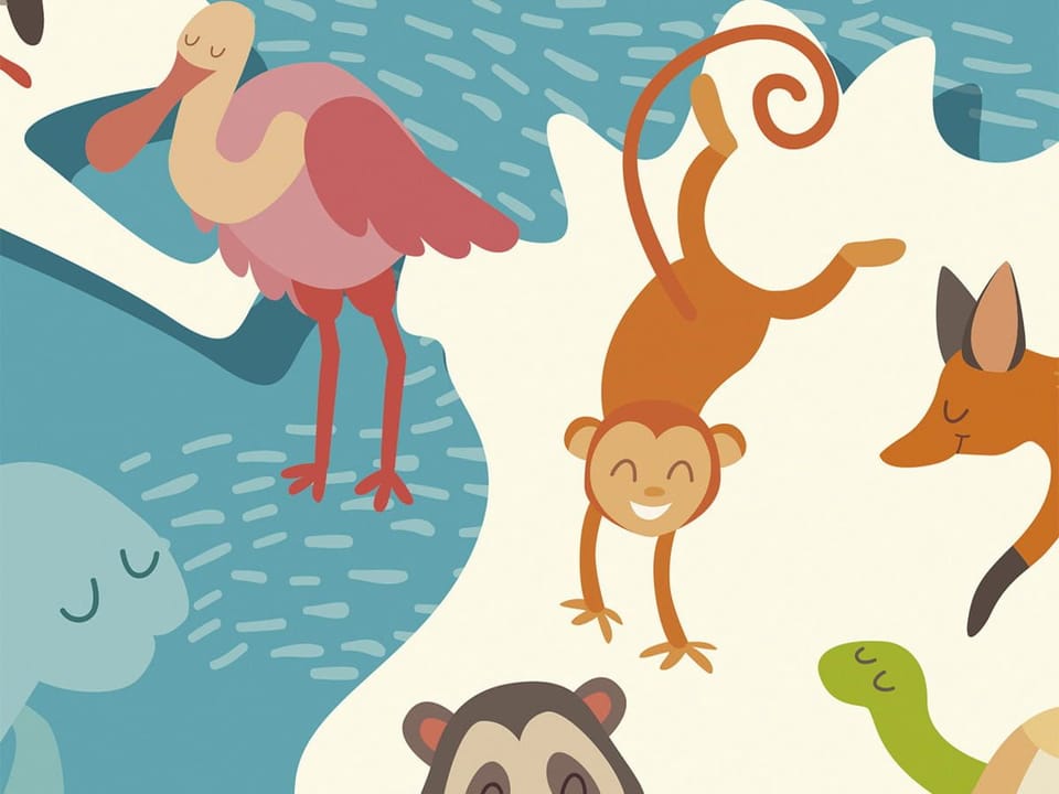 Fototapeta Mapa świata z kontynentami dla dzieci fragment #2