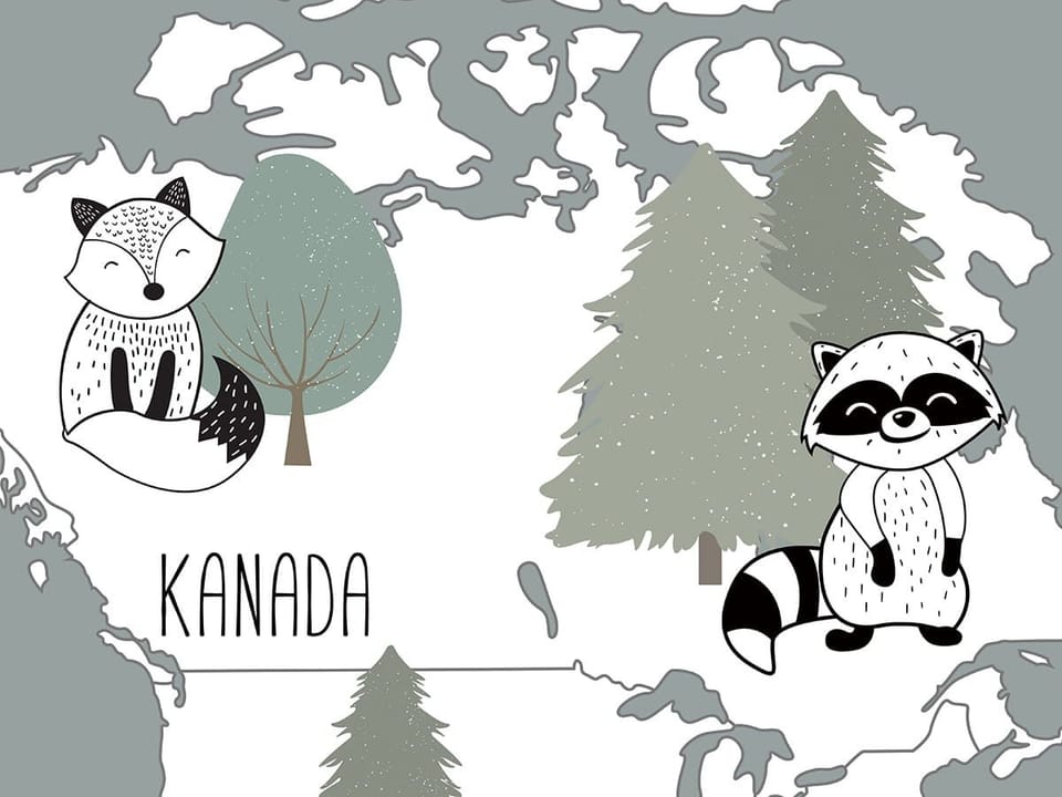 Fototapeta Mapa świata dla dzieci z zwierzętami fragment #2