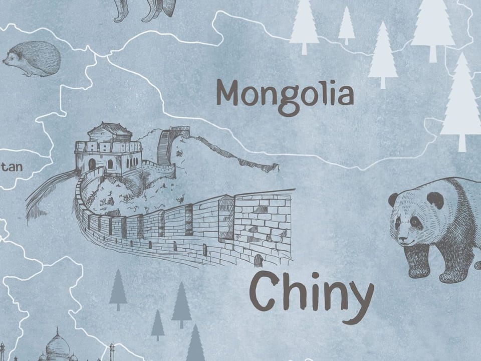 Fototapeta Mapa świata z oceanami dla dzieci fragment #2