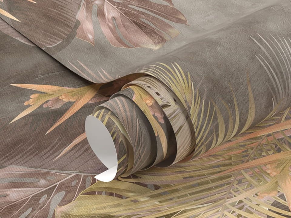 Fototapeta Tropikalne liście i orchidee fragment #1