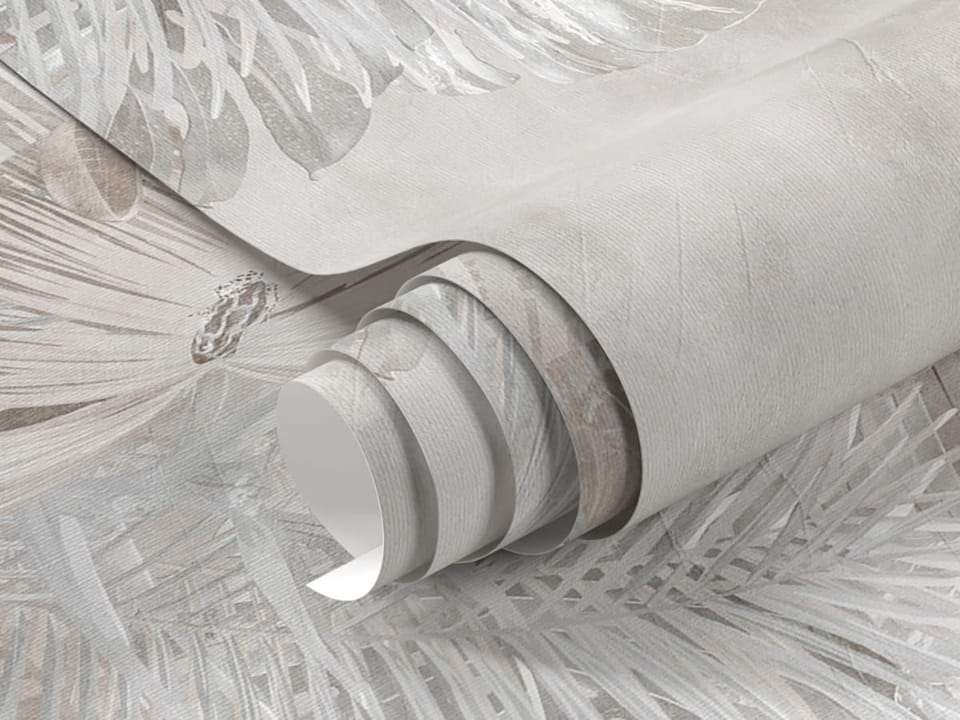 Fototapeta Tropikalne liście i orchidee fragment #1