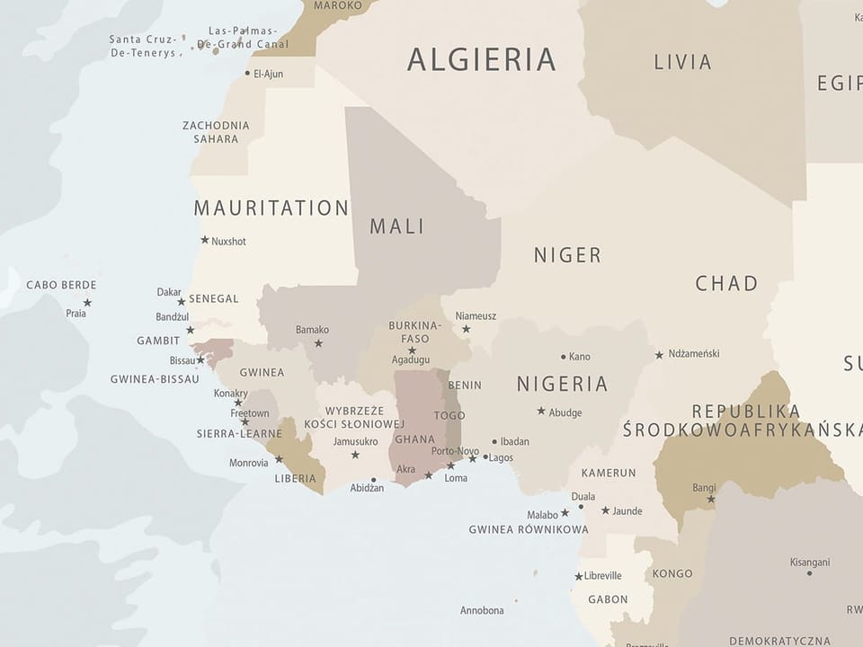 Fototapeta Mapa świata z kontynentami fragment #1