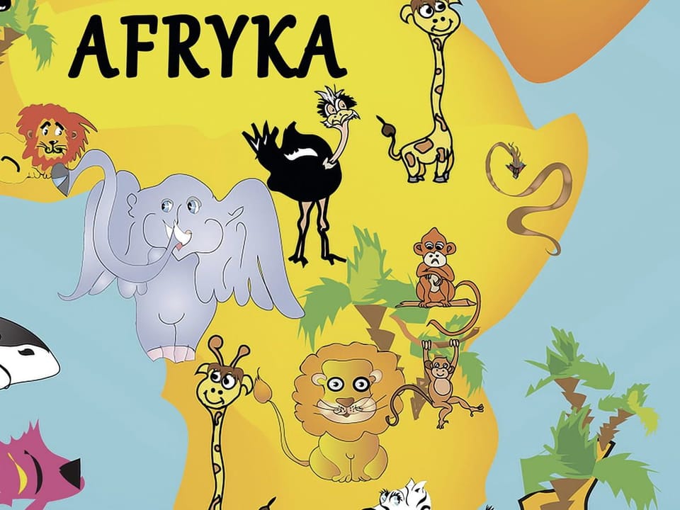 Fototapeta Ilustracyjna mapa świata dla dzieci fragment #2