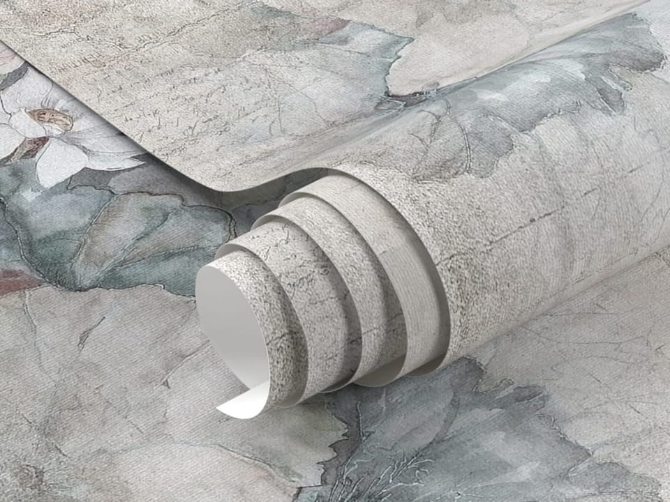 Fototapeta Lilie na tle tekstury muru fragment #1