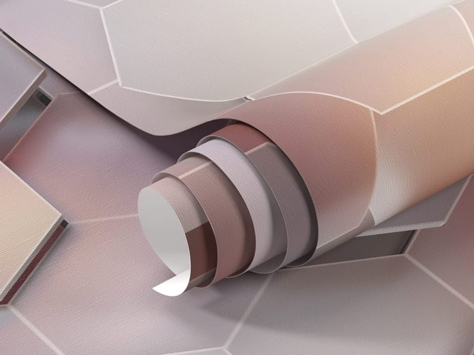 Fototapeta Trójwymiarowe Heksagonalne Panele fragment #1