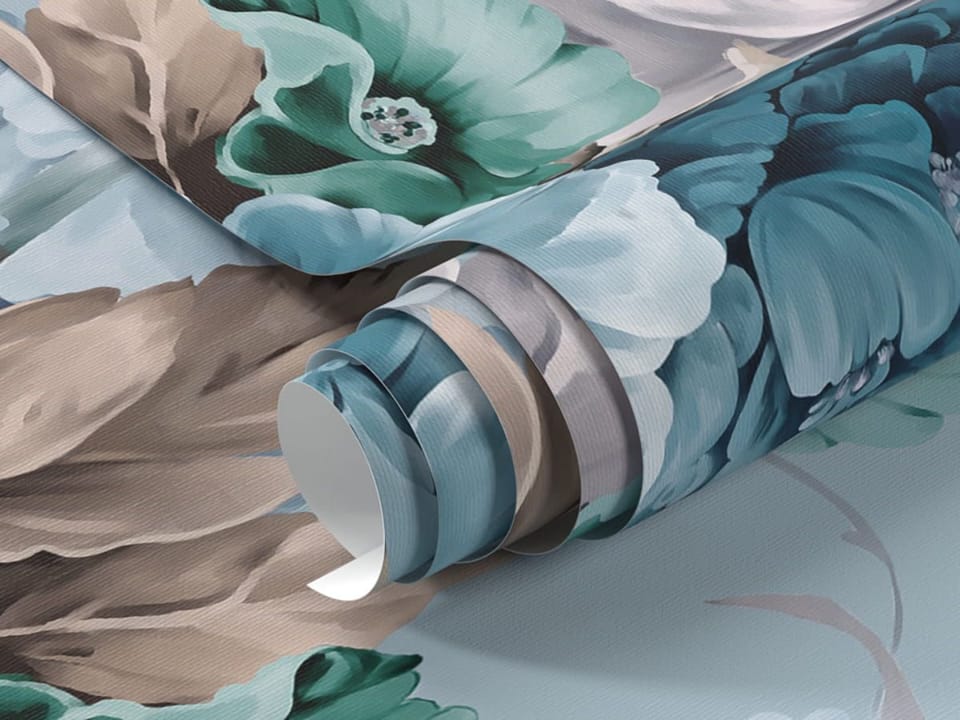 Fototapeta Niebieskie Piwonie w Pastelach fragment #1