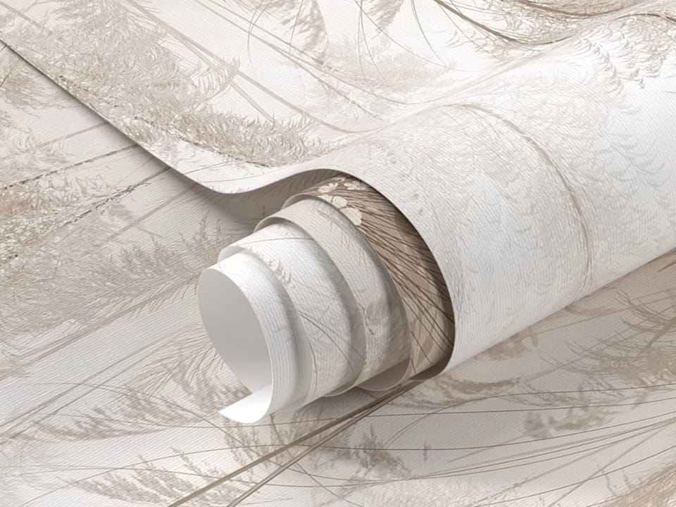 Fototapeta Spokojny krajobraz z trawami fragment #1