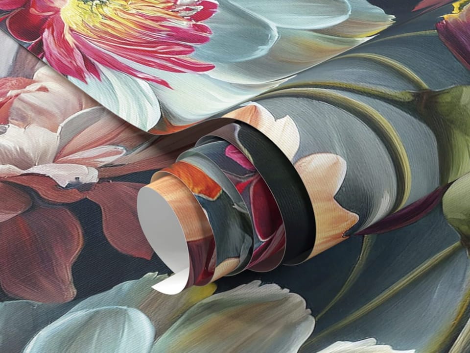 Fototapeta Egzotyczne kwiaty w odcieniach czerwieni fragment #1