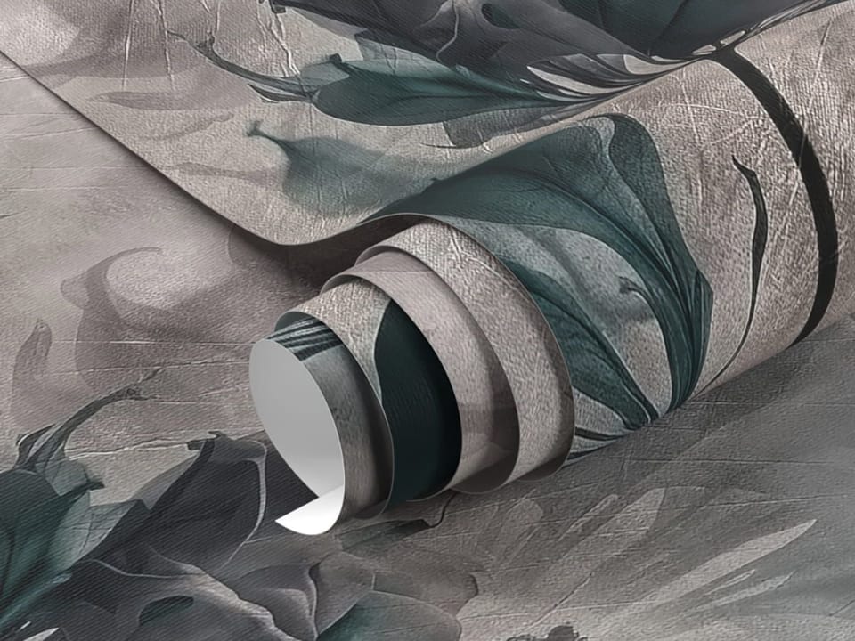 Fototapeta Egzotyczne liście i kwiaty fragment #1